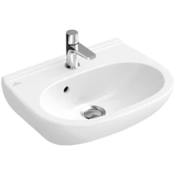 Villeroy & Boch O.novo 500x400 1th White Basin & Semi Pedestal -HANSGROHE Shop villeroy boch o novo 500x400 1th white basin semi pedestal p66019 285051 image