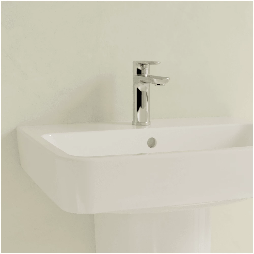 Villeroy & Boch O.novo 600x450 1th White Basin & Full Pedestal 1 Villeroy & Boch O.novo 600x450 1th White Basin & Full Pedestal