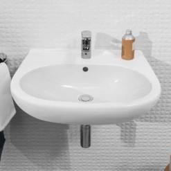 Villeroy & Boch O.novo 600x490 1th White Basin & Semi Pedestal -HANSGROHE Shop villeroy boch o novo 600x490 1th white basin semi pedestal p66014 285166 image