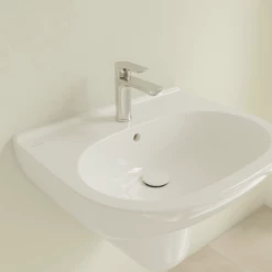 Villeroy & Boch O.novo 600x490 1th White Basin & Semi Pedestal -HANSGROHE Shop villeroy boch o novo 600x490 1th white basin semi pedestal p66014 285169 image