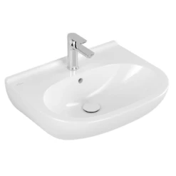 Villeroy & Boch O.novo 600x490 1th White Basin & Semi Pedestal -HANSGROHE Shop villeroy boch o novo 600x490 1th white basin semi pedestal p66014 285170 image