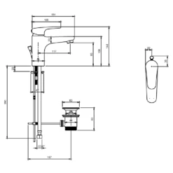 Villeroy & Boch O.novo Chrome Start Single-lever Basin Mixer Inc PUW -HANSGROHE Shop villeroy boch o novo chrome start single lever basin mixer inc puw p69531 294050 image