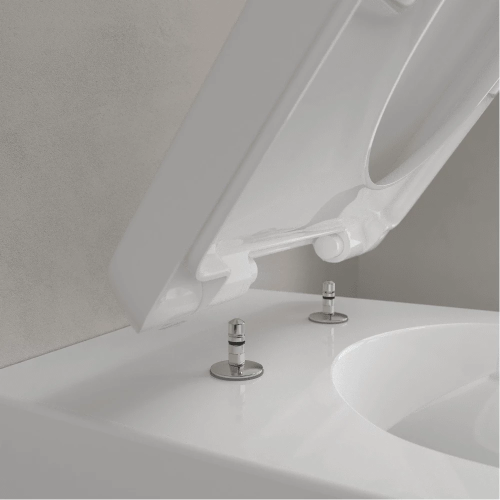 Villeroy & Boch O.novo Compact White Rimless Back To Wall Toilet & Soft Close Seat 3 Villeroy & Boch O.novo Compact White Rimless Back To Wall Toilet & Soft Close Seat - Image 3
