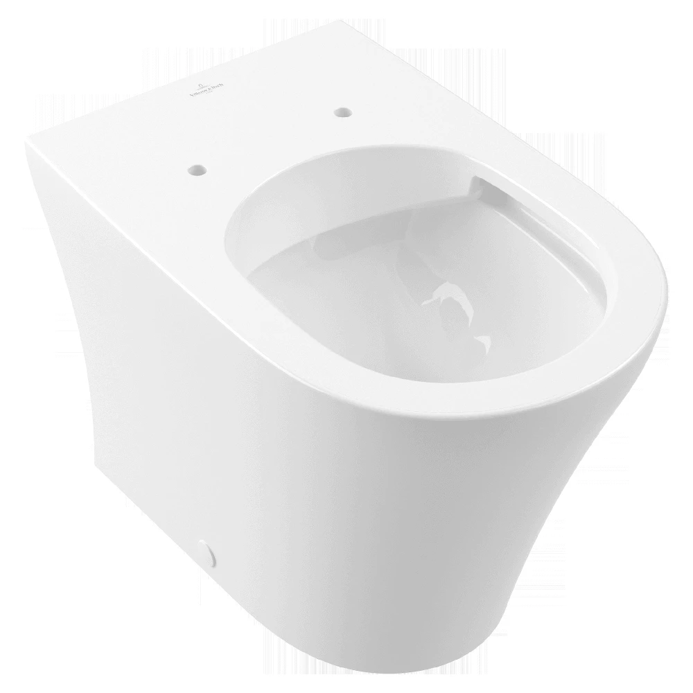 Villeroy & Boch O.novo Compact White Rimless Back To Wall Toilet & Soft Close Seat 4 Villeroy & Boch O.novo Compact White Rimless Back To Wall Toilet & Soft Close Seat - Image 4