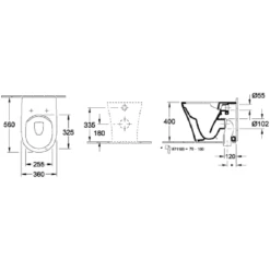 Villeroy & Boch O.novo Compact White Rimless Back To Wall Toilet & Soft Close Seat 15 Villeroy & Boch O.novo Compact White Rimless Back To Wall Toilet & Soft Close Seat -HANSGROHE Shop villeroy boch o novo compact white rimless back to wall toilet soft close seat p66005 285226 image