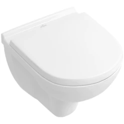 Villeroy & Boch O.novo Compact White Rimless Wall Hung Toilet & Soft Close Seat -HANSGROHE Shop villeroy boch o novo compact white rimless wall hung toilet soft close seat p66035 285336 image