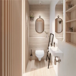 Villeroy & Boch O.novo Compact White Rimless Wall Hung Toilet & Soft Close Seat -HANSGROHE Shop villeroy boch o novo compact white rimless wall hung toilet soft close seat p66035 285338 image