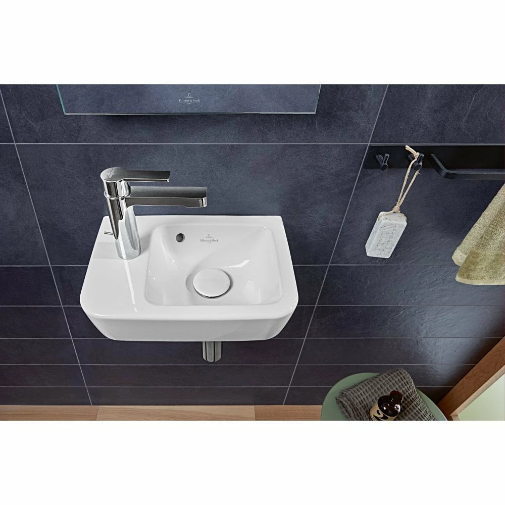 Villeroy & Boch O.novo Handwashbasin Compact, 360 X 250 X 145 Mm, White Alpin, With Overflow, Unpolished 2 Villeroy & Boch O.novo Handwashbasin Compact, 360 X 250 X 145 Mm, White Alpin, With Overflow, Unpolished - Image 2