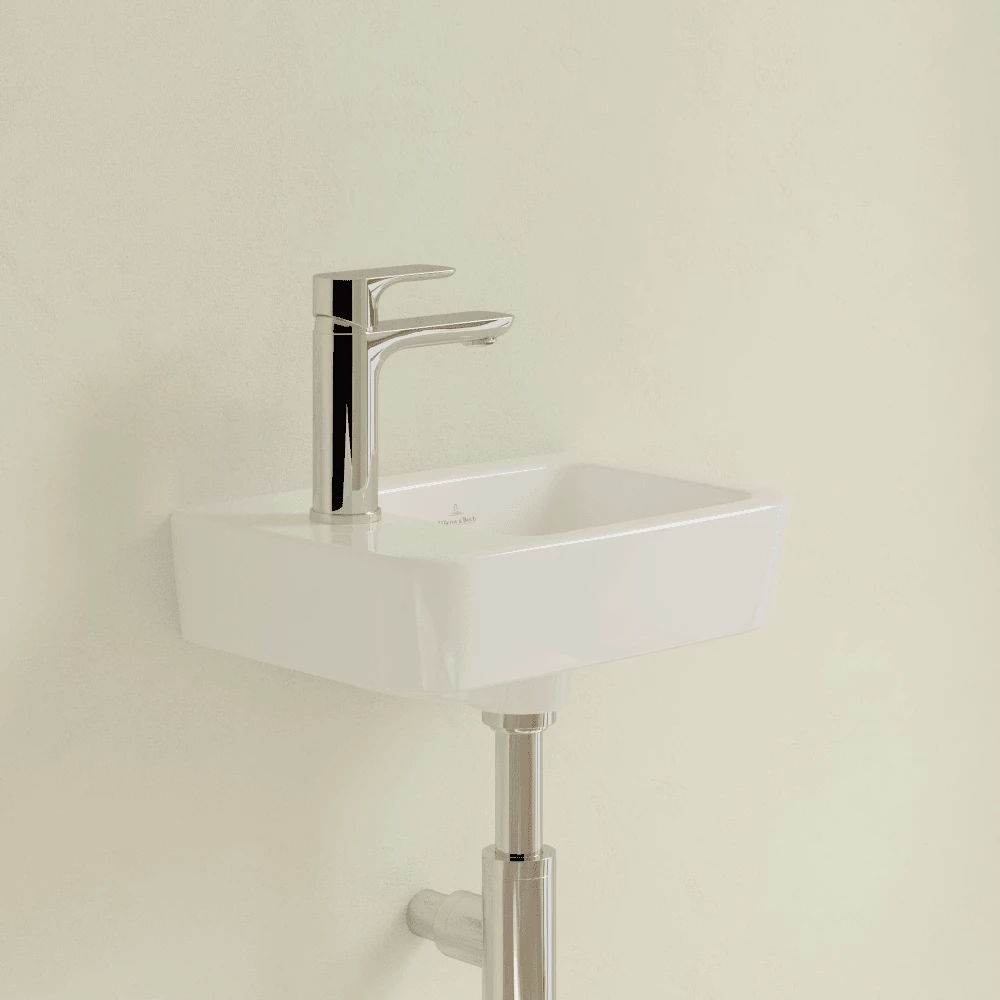 Villeroy & Boch O.novo Handwashbasin Compact, 360 X 250 X 145 Mm, White Alpin, With Overflow, Unpolished 3 Villeroy & Boch O.novo Handwashbasin Compact, 360 X 250 X 145 Mm, White Alpin, With Overflow, Unpolished - Image 3