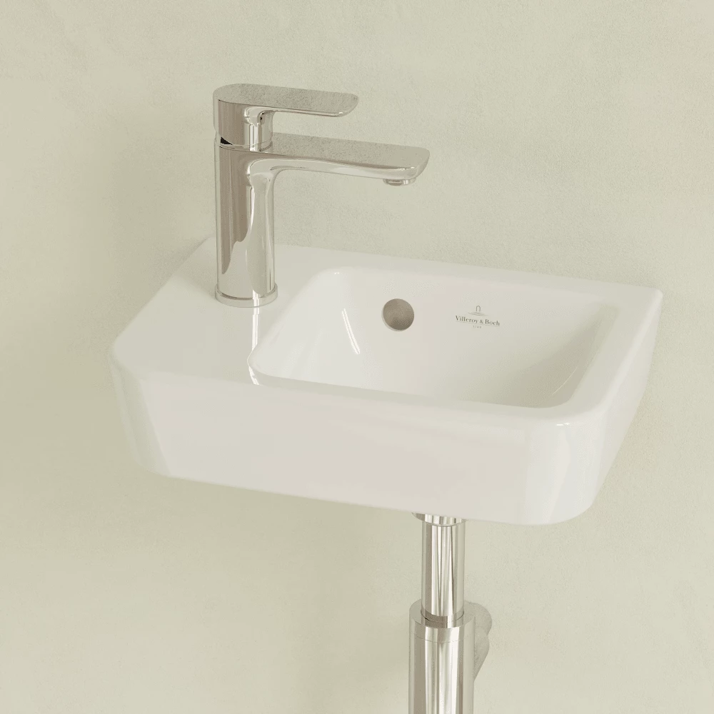 Villeroy & Boch O.novo Handwashbasin Compact, 360 X 250 X 145 Mm, White Alpin, With Overflow, Unpolished 4 Villeroy & Boch O.novo Handwashbasin Compact, 360 X 250 X 145 Mm, White Alpin, With Overflow, Unpolished - Image 4