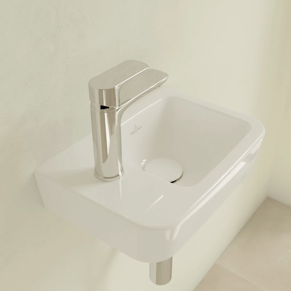Villeroy & Boch O.novo Handwashbasin Compact, 360 X 250 X 145 Mm, White Alpin, With Overflow, Unpolished 6 Villeroy & Boch O.novo Handwashbasin Compact, 360 X 250 X 145 Mm, White Alpin, With Overflow, Unpolished - Image 6
