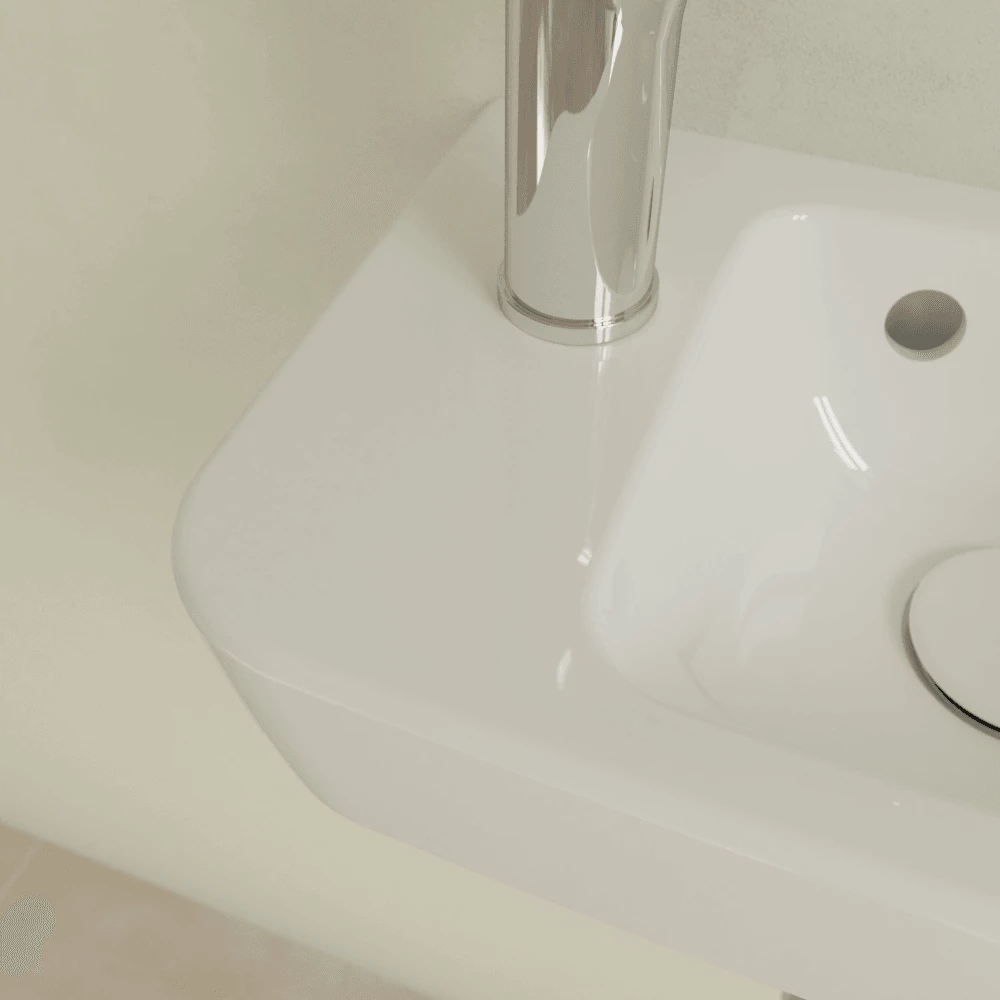 Villeroy & Boch O.novo Handwashbasin Compact, 360 X 250 X 145 Mm, White Alpin, With Overflow, Unpolished 7 Villeroy & Boch O.novo Handwashbasin Compact, 360 X 250 X 145 Mm, White Alpin, With Overflow, Unpolished - Image 7