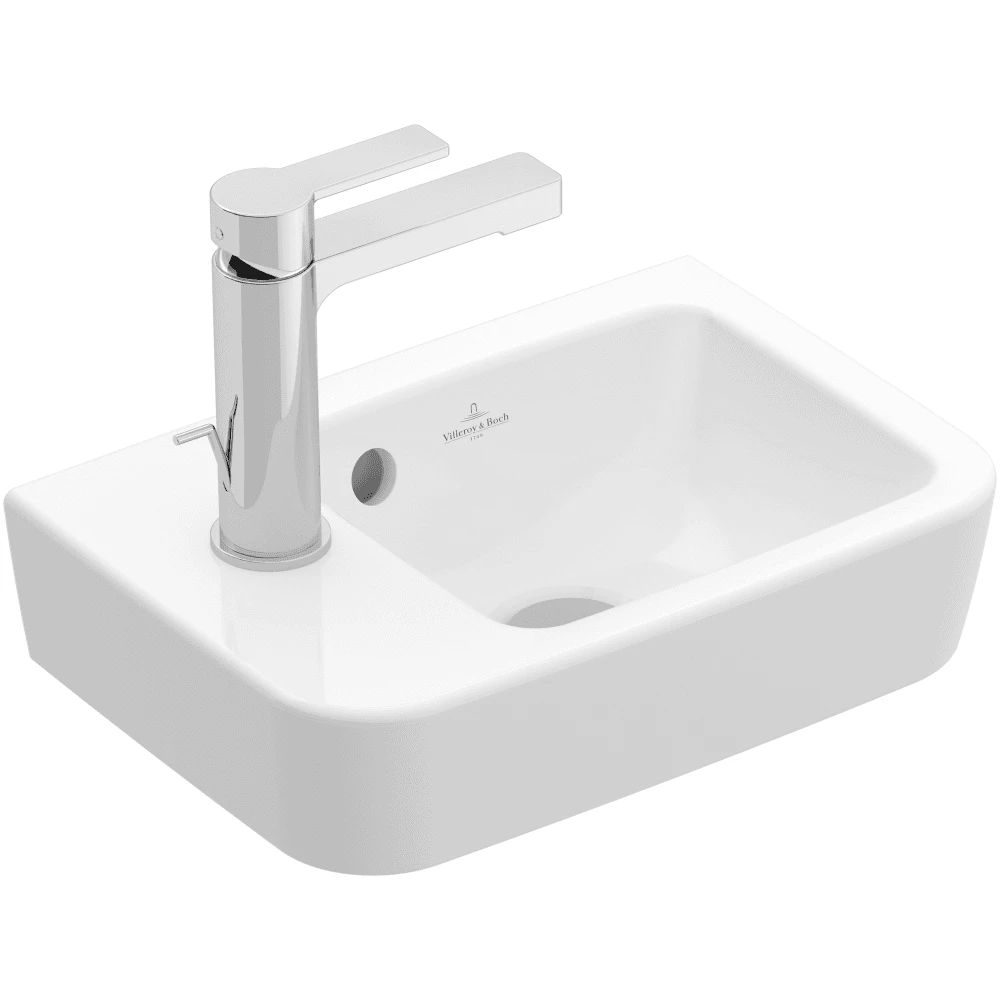 Villeroy & Boch O.novo Handwashbasin Compact, 360 X 250 X 145 Mm, White Alpin, With Overflow, Unpolished 9 Villeroy & Boch O.novo Handwashbasin Compact, 360 X 250 X 145 Mm, White Alpin, With Overflow, Unpolished - Image 9