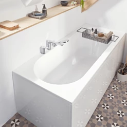 Villeroy & Boch O.novo Rectangular Bath Duo With Leg Set, Alpin 1800x800