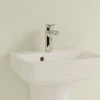 Villeroy & Boch O.novo White 450mm 1 Tap Hole Basin & Pedestal