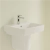 Villeroy & Boch O.novo White 550mm 1 Tap Hole Basin & Semi Pedestal