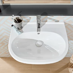 Villeroy & Boch O.novo White 600mm 1 Tap Hole Basin & Full Pedestal