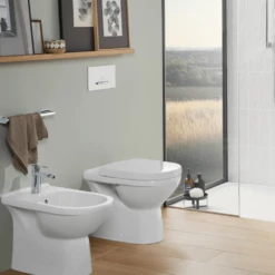 Villeroy & Boch O.novo White Back To Wall Toilet & Soft Close Seat -HANSGROHE Shop villeroy boch o novo white back to wall toilet soft close seat p66007 285309 image