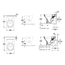Villeroy & Boch O.novo White Back To Wall Toilet & Soft Close Seat -HANSGROHE Shop villeroy boch o novo white back to wall toilet soft close seat p66007 285310 image