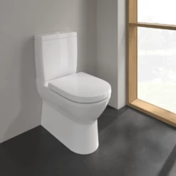 Villeroy & Boch O.novo White Close Coupled Toilet, Cistern & Soft Close Seat