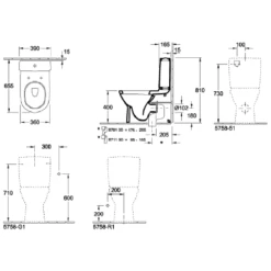 Villeroy & Boch O.novo White Close Coupled Toilet, Cistern & Soft Close Seat -HANSGROHE Shop villeroy boch o novo white close coupled toilet cistern soft close seat p66020 285274 image