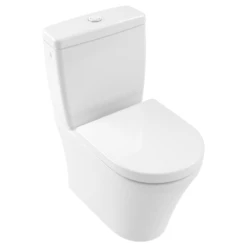 Villeroy & Boch O.novo White Rimless Close Coupled Toilet, Cistern & Soft Close Seat