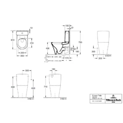 Villeroy & Boch O.novo White Rimless Close Coupled Toilet, Cistern & Soft Close Seat -HANSGROHE Shop villeroy boch o novo white rimless close coupled toilet cistern soft close seat p73710 305198 image